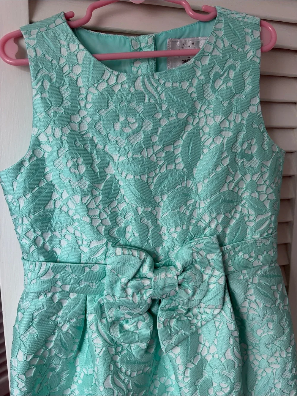 Gymboree Mint Green Lace Dress with Bow